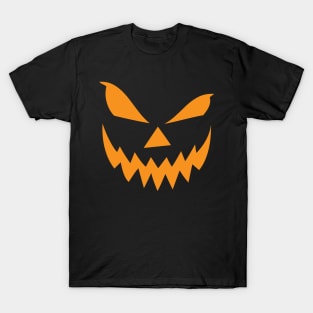 Scary Jack O' Lantern Pumpkin Face (orange version) T-Shirt